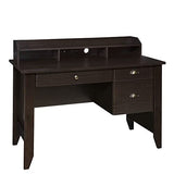 OneSpace Eleanor Executive Desk Wood Grain, Espresso OneSpace