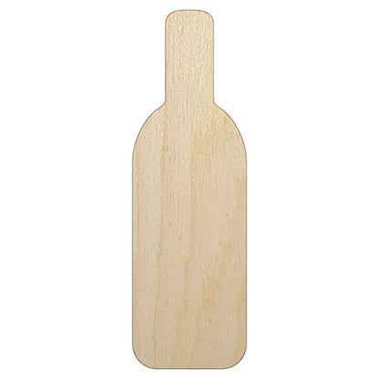 Wine Bottle Solid Unfinished Wood Shape Piece Cutout for DIY Craft Projects - 1/4 Inch Thick - 6.25 Inch Size - WoodArtSupply