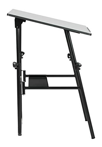 SD Studio Designs Ultima, Foldable Crafting Desk Top Angle and Height Adjustable Drafting Table, 42" W X 30" D, Black/White - WoodArtSupply