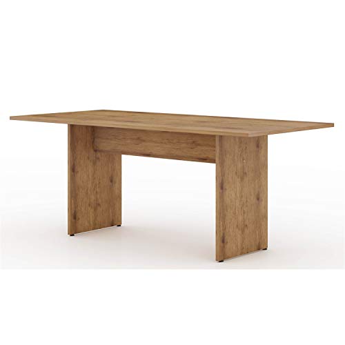 Manhattan Comfort Nomad Mid Century Modern Rustic Dining Table, 67.91", Nature Manhattan Comfort