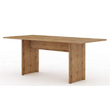 Manhattan Comfort Nomad Mid Century Modern Rustic Dining Table, 67.91", Nature Manhattan Comfort
