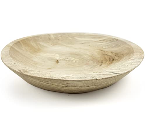 EWEIGEER Wooden Fruit Serving Bowl Hand-Carved Root Dough Bowls Creative Living Room Real Wood Candy Bowl