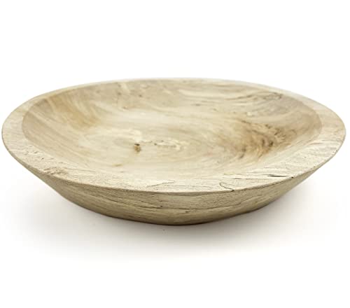 EWEIGEER Wooden Fruit Serving Bowl Hand-Carved Root Dough Bowls Creative Living Room Real Wood Candy Bowl - WoodArtSupply