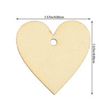 Abaodam 200PCS Wood Heart Cutouts with 10M Ropes Unfinished DIY Wooden Heart Crafts Valentine Heart Hanging Ornaments Abaodam