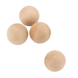 SOUJAP 24 PCS 2 Inch Round Wooden Ball, Natural Unfinished Wood Ball, Sphere Hardwood Ball for Crafts and DIY Projects Decoration SOUJAP