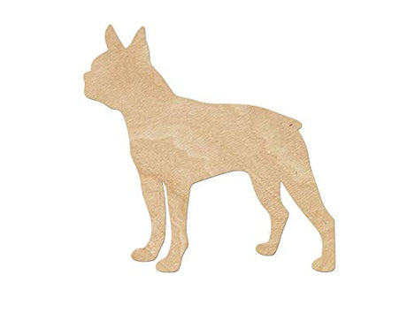 Boston Terrier Dog Wood Cutouts for crafts, Laser Cut Wood Shapes 5mm thick Baltic Birch Wood, Multiple Sizes Available Elliefont Styles