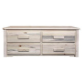 Montana Woodworks Sitting Chest - 4 Drawer Unfinished Montana Woodworks