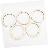 SEWACC 50pcs Natural Wood Frame Wood Decor Rustic Decor Bamboo Hoops for Crafts Flat Wreath Form Wooden Circles DIY Craft Decor Ring Dreamcatcher SEWACC