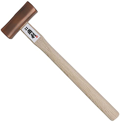 KAKURI Chisel Hammer 13 oz (375g) Professional Japanese Woodworking Carpenter Hammer for Chisel, Plane, Nail, Heavy Duty Japanese Carbon Steel Bronze KAKURI