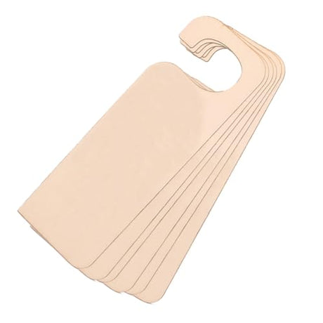 6pcs Unfinished Wood Door Knob Hangers Blank Natural Signs Plaque Gift Tag Memo Board for DIY Craft Home Hotel Meeting Session Office ULTNICE