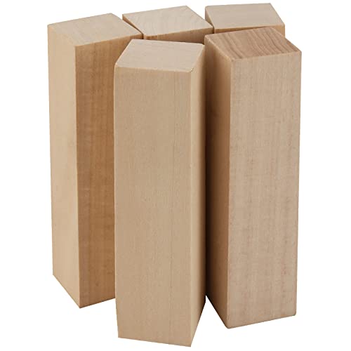 KEILEOHO 20 Pack 4 x 1 x 1 Inch Basswood Carving Blocks, Soft Basswood for Wood Carving, Unfinished Basswood Carving Whittling Blocks Solid Wooden KEILEOHO