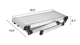 LEADALLWAY Work Platform 30"x12"Step Ladder Heavy Duty Foldable Aluminum Platform 330 LBS Capacity LEADALLWAY