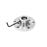 RGWOOD 4" Steel Wood Lathe Face Plate, 1" x 8tpi RH/LH Double Threaded (inboard, ouboard turning), with locking set screws RGWOOD