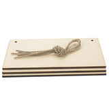 JANOU 3pcs Unfinished Wood Sign Blank Rectangle Hanging Wooden Plaque DIY Craft Project Wood Sign with Rope Door Wall Art Decorative, 3.94x7.87 Inch JANOU