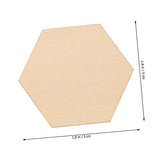 VILLCASE 50PC Wooden Hexagon Block DIY Crafts Decorations Wood chip Ornaments Wooden Hexagon Slices Unfinished Wood Hexagon Unfinished Wood Shape VILLCASE