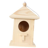 Kisangel Bird Nest Wooden Hummingbird House Birdhouses for Outdoors Bird Houses for Outside Wood Bird Feeder Unfinished Wood Birdhouse Balcony Bird Kisangel