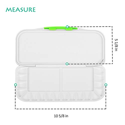 Falling in Art 18 Well + 3 Mixing Area Air Tight Watercolor Palette with a Sponge(10 5/8 inches L x 5 1/8 inches W) - WoodArtSupply