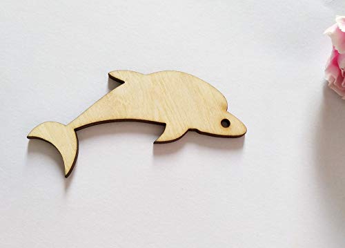 18PCS Mediterranean Style Wood Sea Horse Starfish Dolphin Anchor Helmsman Hanging Decoration, Holiday Party Wedding Supplies (Mixed) RUIXUAN