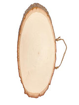 16 Inch 6 Pack Large Oval Basswood Signs Wood Slice for DIY Painting Crafts Cregugua