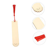 Operitacx 1 6pcs Blank Wooden Bookmark Unfinished Bookmark Unfinished Blank Tags Reading Bookmarks Wood Blank Bookmark Blank Craft Bookmark Red Gifts Operitacx