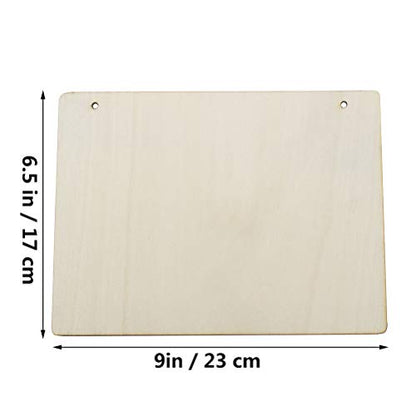 Samanter 3Pack Blank Wood Sign for Craft Unfinished Hanging Wooden Board with Hole DIY Door Wall Decor Holiday Decoration