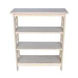 International Concepts 3-Tier X-Sided Bookcase, Unfinished IC International Concepts