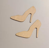 20pcs of High Heels Shaped Wood Cutouts,High Heel Shape,Wooden High Heel for Crafts and Decorations (4'') RUIXUAN
