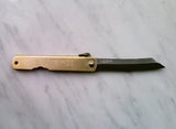 Higo no Kami 10 Pocket Knife by Nagao Seisakusho, Brass Finish Higo no Kami
