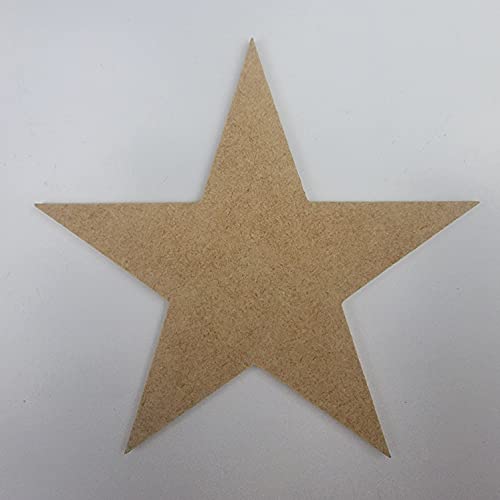 9" Star, Unfinished MDF Art Shape by Wooden Craft Cutouts