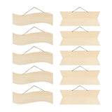 Kisangel 10pcs Hanging Decorative Plaque Unfinished Wood Sign Blank Wooden Plaque Wooden Slices Blank Hanging plaques Wood Decor Blank Wooden Signs Kisangel