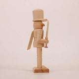 VOSAREA Christmas Wooden Nutcracker Wooden Unfinished Walnut Soldier DIY Blank Unpainted Nutcracker Puppet for Christmas DIY Crafts VOSAREA