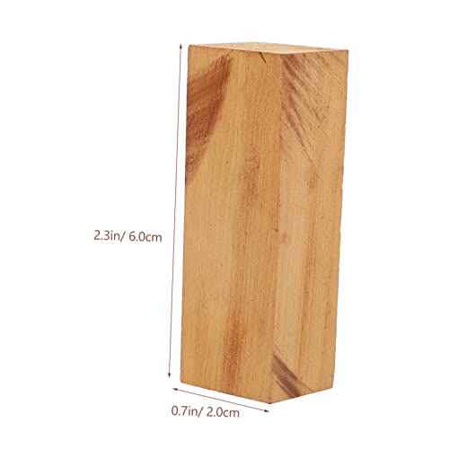 COHEALI 5pcs Carved Wood Kits Wooden Carving Seal Whittling DIY Wood Stamp Wood Square Block Unfinished Wood Whittling Blocks Decorating Tools Square COHEALI