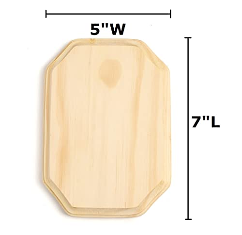 Pack of 4 Unfinished Wood Beveled Edge French Rectangle Plaques from Factory Direct Craft - Blank Wooden Rectangle Signs for DIY Crafts and Projects - WoodArtSupply