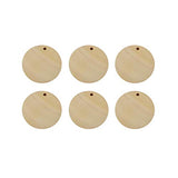 50pcs Unfinished Round Earrings Christmas Baubles Unfinished Wood Cutouts Wooden Flat Chips Craft Wood Slices Wooden Discs Wooden Embellishments SUPVOX