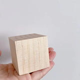 Wood Blocks for Crafts, Unfinished Wood Cubes, 2 Inch Natural Wooden Blocks, Pack of 8 Wood Square Blocks, Wooden Cubes for Arts and Crafts and DIY SIWUCHYE