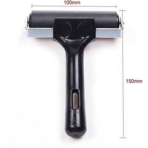 4-Inch Rubber Brayer Roller for Printmaking, Manual Roller Tool for Printmaking/Wallpaper/Gluing Application/Painting/Craft ATB