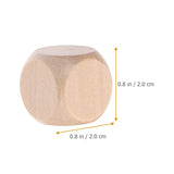 TEHAUX 100Pcs Jumbo Wood dice Unfinished Wood dice Letter dice Unfinished Blank dice Alphabet dice Wood Blocks dice Wood Square Cubes Wooden Crafts TEHAUX