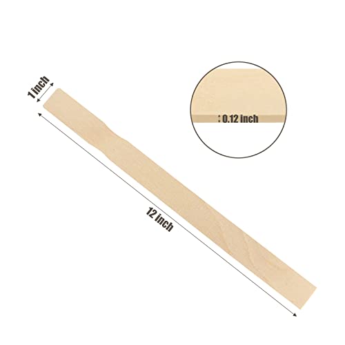 12 Inch Paint Sticks, 50 Pack Paint Stir Sticks, Wooden Paint Stirrers, Paint Stick for Mixing Epoxy and Resin HANWER
