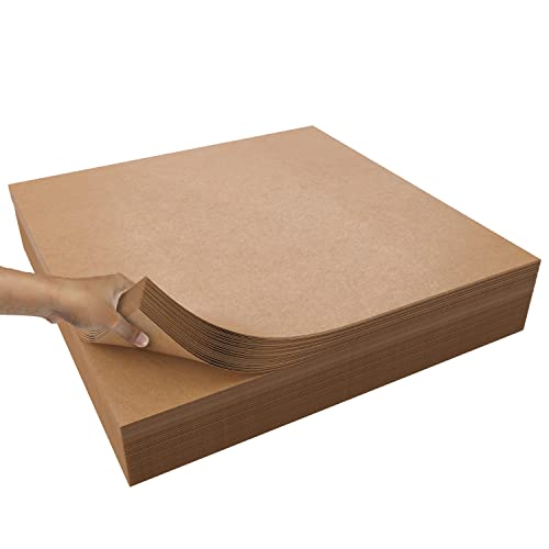 Kraft Paper Sheets - 15 x 15 in. - 240 Sheets of Brown Wrapping Paper – Heavy Duty Craft Paper for Shipping - Light Brown Construction Paper - 80 GSM Crown Display