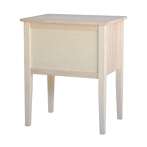 International Concepts Accent Table with Drawers Unfinished IC International Concepts