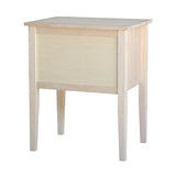 International Concepts Accent Table with Drawers Unfinished IC International Concepts