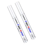 White Paint Pen Permanent Paint Markers - 2 Pack Oil Based Paint Markers, Medium Point, Quick Drying and Waterproof Paint Pens for Rock Painting Car TOOMGGA