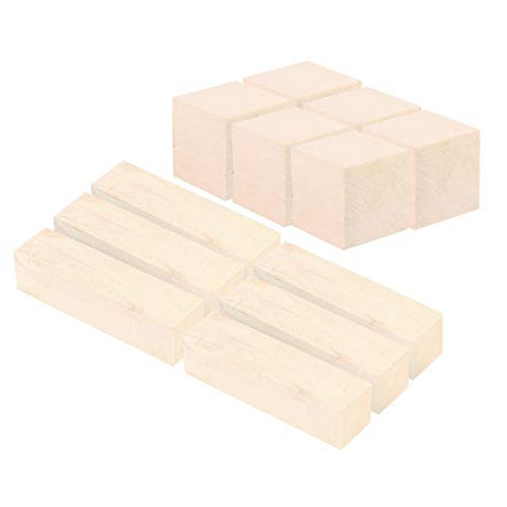 Milisten 12pcs Basswood Carving Blocks Wooden Cubes Unfinished Rectangular Wood Blocks Wood Square Cubes Blocks for Painting and Decorating DIY Milisten