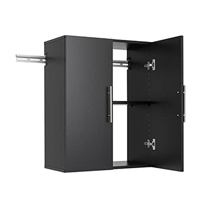 HangUps Upper Storage Cabinet, 24", Black - WoodArtSupply