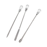 Honbay 9PCS Stainless Steel Stirring Needle Spoon Tool Powder Spoon Bubble Needle Jewelry Making Kit for DIY Epoxy Resin Casting Molds (3 Color, 3 HONBAY