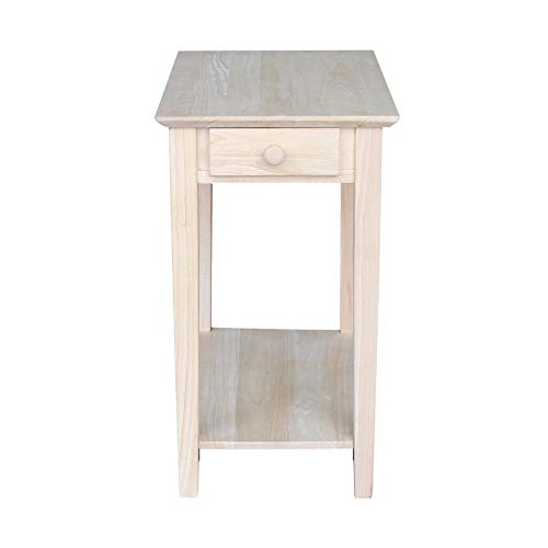International Concepts Narrow End Table, Unfinished IC International Concepts