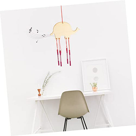 EXCEART 12pcs Decor Kits Ages Accessories Arts Homemade Unfinished Shaped Bell Gifts Garden Animals Indoor Blank Toys Wind Crafts Making Boys EXCEART