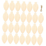 Yardenfun 1 Set Christmas Decoration Wood Christmas Light Bulb Christmas Crafts Wood Slices Wood Slice Ornaments Christmas Tree Baubles DIY Christmas Yardenfun