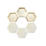 6 Pieces 6'' x 7'' Unfinished Wooden Hexagon Painting Panel Boards for Crafts, Blank Wood Canvas Panels for Pouring Art Cregugua