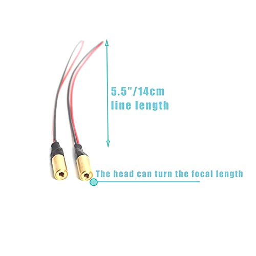650nm red light laser module industrial laser module adjustable focal length6.2mm(point-2packs) BEITESI